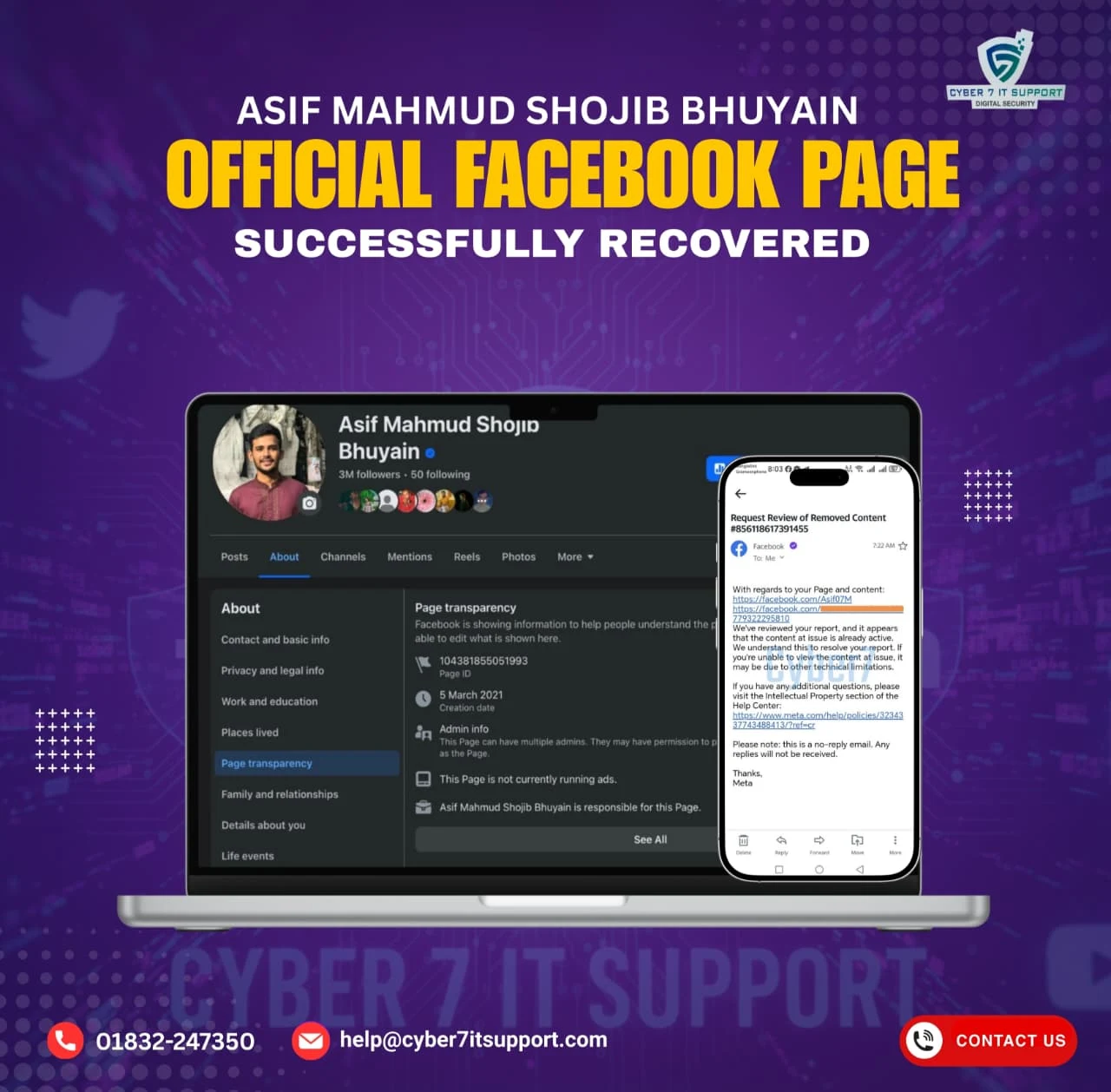 Facebook Page Recovered Issue Solved